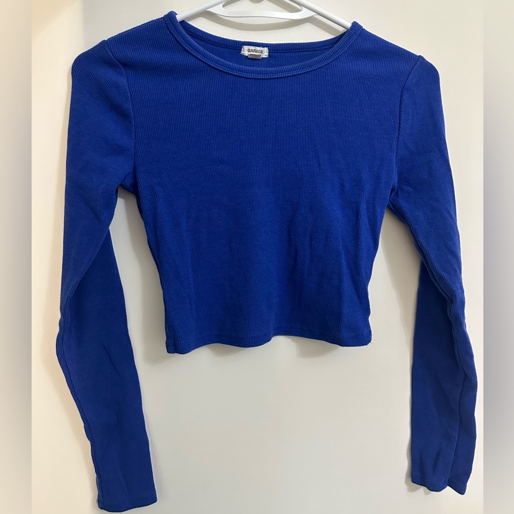 Garage Royal Blue Long Sleeve Top